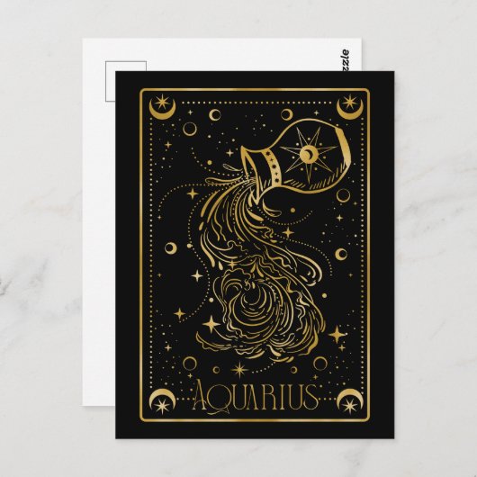 Waterman-sterrenbeeld Briefkaart (Voorkant / Achterkant)