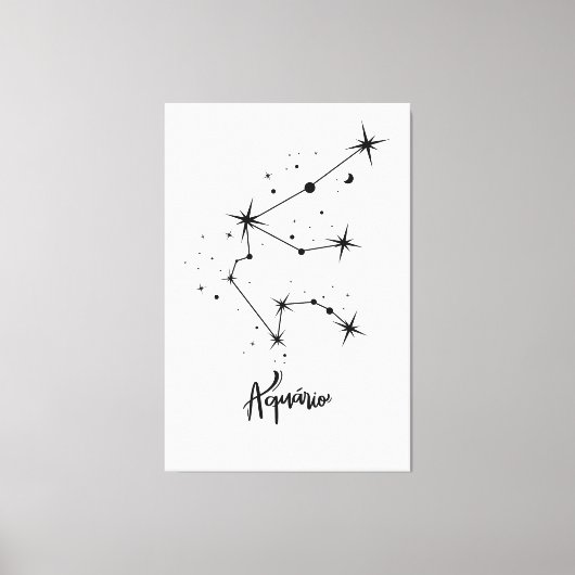 Waterman Sterrenbeeld Cadeau Waterman astrologie Canvas Afdruk (Voorkant)