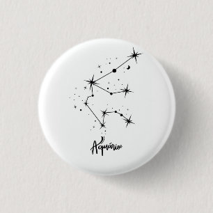 Waterman Sterrenbeeld Cadeau Waterman astrologie Ronde Button 3,2 Cm