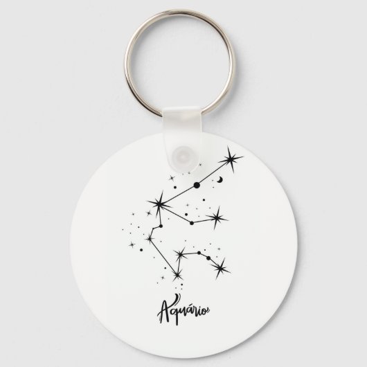 Waterman Sterrenbeeld Cadeau Waterman astrologie Sleutelhanger (Voorkant)