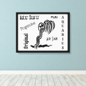 Waterman Sterrenbeeld en Symbool omlijst Canvas Afdruk (Insitu (Houten vloer))