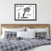 Waterman Sterrenbeeld en Symbool omlijst Canvas Afdruk (Insitu (Slaapkamer))