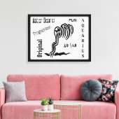Waterman Sterrenbeeld en Symbool omlijst Canvas Afdruk (Insitu (Woonkamer))
