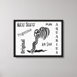 Waterman Sterrenbeeld en Symbool omlijst Canvas Afdruk