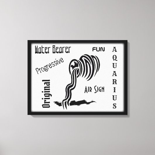 Waterman Sterrenbeeld en Symbool omlijst Canvas Afdruk (Voorkant)