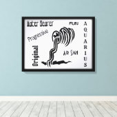 Waterman Sterrenbeeld en Symbool omlijst Canvas Afdruk (Insitu (Houten vloer))