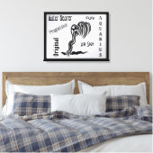 Waterman Sterrenbeeld en Symbool omlijst Canvas Afdruk (Insitu (Slaapkamer))
