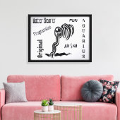Waterman Sterrenbeeld en Symbool omlijst Canvas Afdruk (Insitu (Woonkamer))