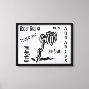Waterman Sterrenbeeld en Symbool omlijst Canvas Afdruk