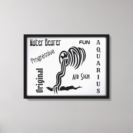Waterman Sterrenbeeld en Symbool omlijst Canvas Afdruk (Voorkant)