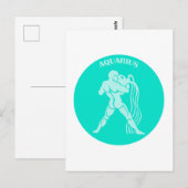 Waterman, sterrenbeeld, horoscoop, astrologie briefkaart (Voorkant / Achterkant)