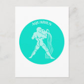 Waterman, sterrenbeeld, horoscoop, astrologie briefkaart (Voorkant)