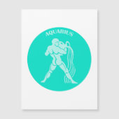 Waterman, sterrenbeeld, horoscoop, astrologie magnetische uitnodiging (Voorkant)