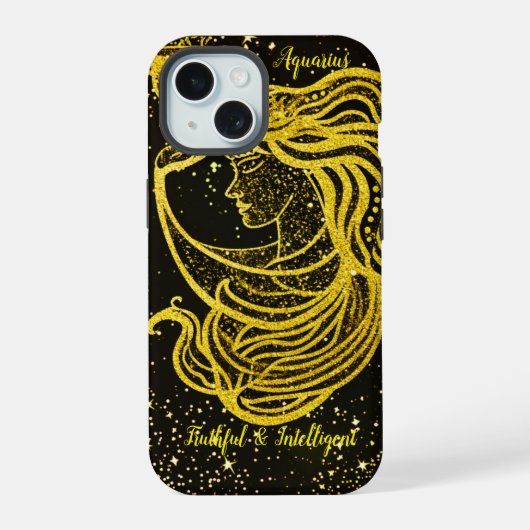 Waterman sterrenbeeld iPhone 15 case (Achterkant)
