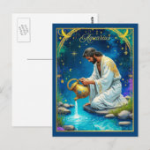 Waterman Sterrenbeeld Onder een Sterrenhemel Briefkaart (Voorkant / Achterkant)