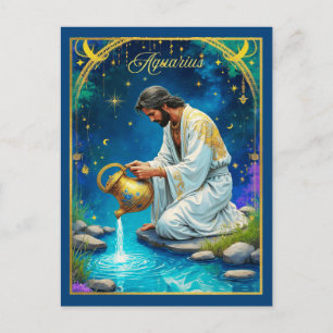 Waterman Sterrenbeeld Onder een Sterrenhemel Briefkaart