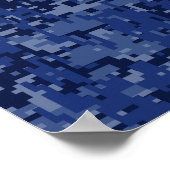 Waterman Sterrenbeeld Symbool op marineblauwe digi Poster (Hoek)