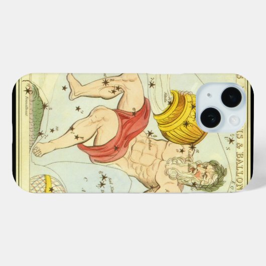 Waterman, sterrenbeeld, Urania's Mirror Case-Mate iPhone Case (Achterkant (horizontaal))