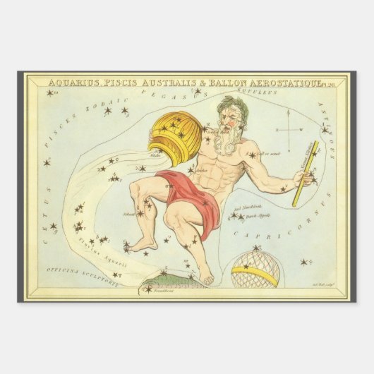 Waterman, sterrenbeeld, Urania's Mirror Inpakpapier Vel (Voorkant)