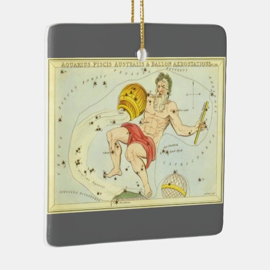 Waterman,  sterrenbeeld, Urania's Mirror Keramisch Ornament (Rechts)