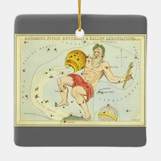 Waterman,  sterrenbeeld, Urania's Mirror Keramisch Ornament (Achterkant)