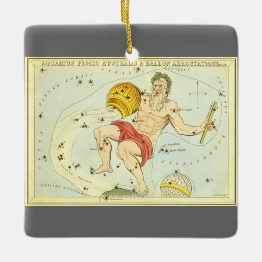 Waterman,  sterrenbeeld, Urania's Mirror Keramisch Ornament (Voorkant)