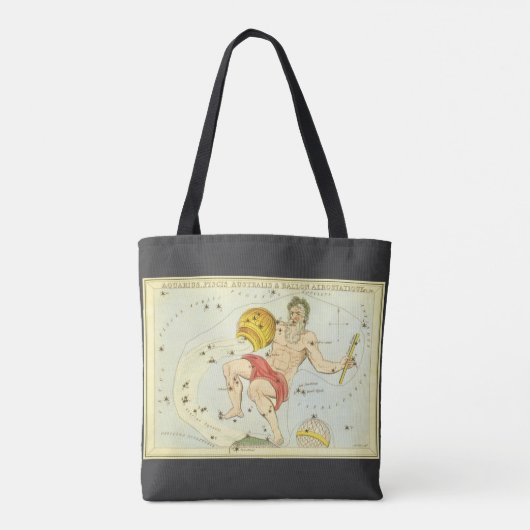 Waterman,  sterrenbeeld, Urania's Mirror Tote Bag (Achterkant)