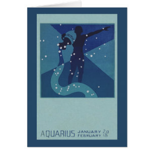 Waterman sterrenbeeld, Vintage Zodiac Astrologie