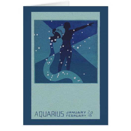 Waterman sterrenbeeld, Vintage Zodiac Astrologie (Voorkant)