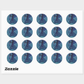 Waterman sterrenbeeld, Vintage Zodiac Astrologie Ronde Sticker (Vel)