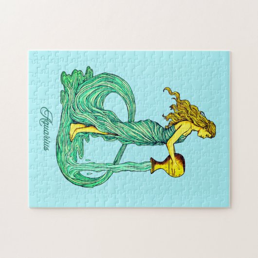 Waterman sterrenbeeld, vrouw met stromend water legpuzzel (Horizontaal)