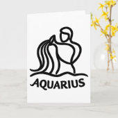 Waterman Sterrenbeeld Waterdrager Astrologie Ontwe Kaart (Gele Bloem)