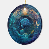 Waterman Sterrenbeeld Waterverf Ontwerp Keramisch Ornament (Links)