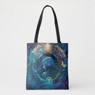 Waterman Sterrenbeeld Waterverf Ontwerp Tote Bag