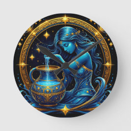 Waterman Teken Mooie Digitale Illustratie Ronde Klok