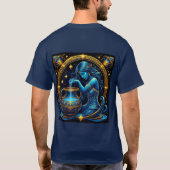 Waterman-teken Mooie Digitale Illustratie T-shirt (Achterkant)