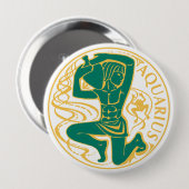 Waterman teken van de dierenriem op een ronde button 4,0 cm (Voorkant /achterkant)