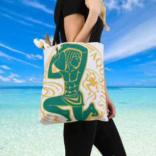 Waterman Teken van de Dierenriem op een Tote Bag