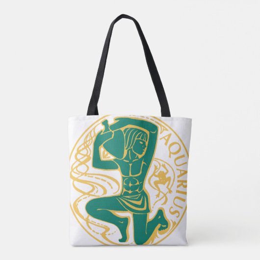 Waterman teken van de dierenriem op een tote bag (Achterkant)