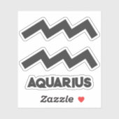 Waterman Vet Sterrenbeeld Horoscoop Aangepaste Tek Sticker (Vel)