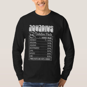 Waterman Voeding Feiten Zodiac Verjaardag Grappig T-shirt