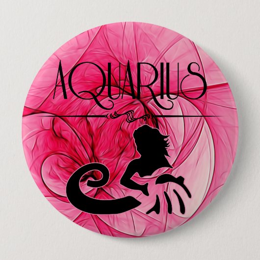 Waterman voor de Lady Zodiac in Pink Ronde Button 4,0 Cm (Voorkant)
