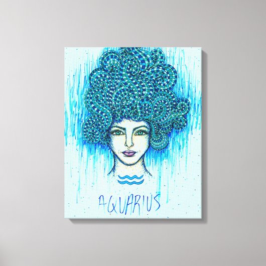 Waterman Vrouw Canvas Afdruk (Voorkant)