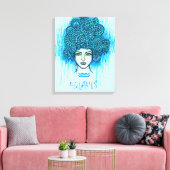 Waterman Vrouw Canvas Afdruk (Insitu (Woonkamer))