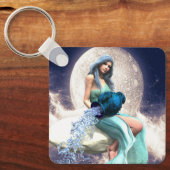 Waterman - Vrouw die water uit een kruik giet Sleutelhanger (Voorkant)