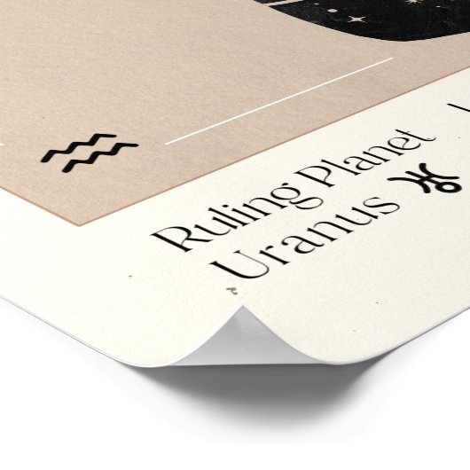 Waterman Vrouwelijk Zodiac Poster (Hoek)