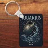 Waterman Watendrager Dierenriem Astrologie Symbool Sleutelhanger (Voorkant)