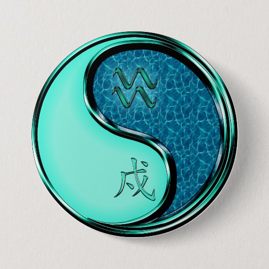 Waterman & Water Hond Ronde Button 7,6 Cm (Voorkant)