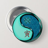 Waterman & Water Tijger Ronde Button 7,6 Cm (Voorkant /achterkant)