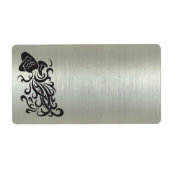 Waterman Waterdrager Silhouet Metaaleffect Etiket (Voorkant)